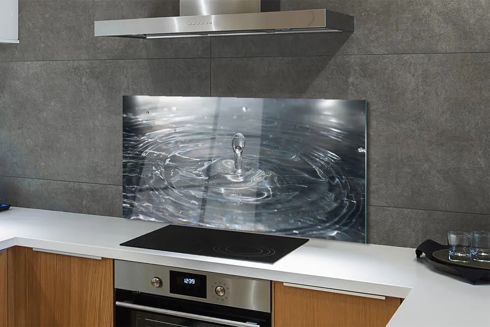 Szklany Panel Dynamika Kropli Wody