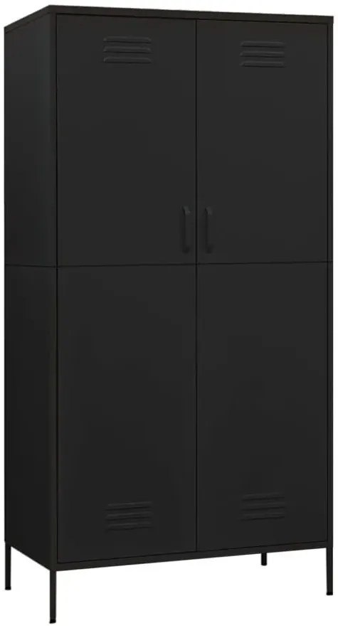 Czarna metalowa szafa do garażu D5-Z44