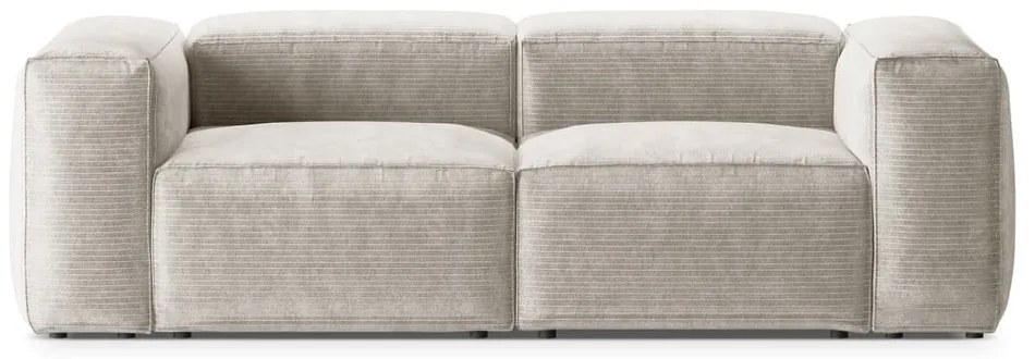 Beżowa sztruksowa sofa 224 cm Bergamo – Cosmopolitan Design