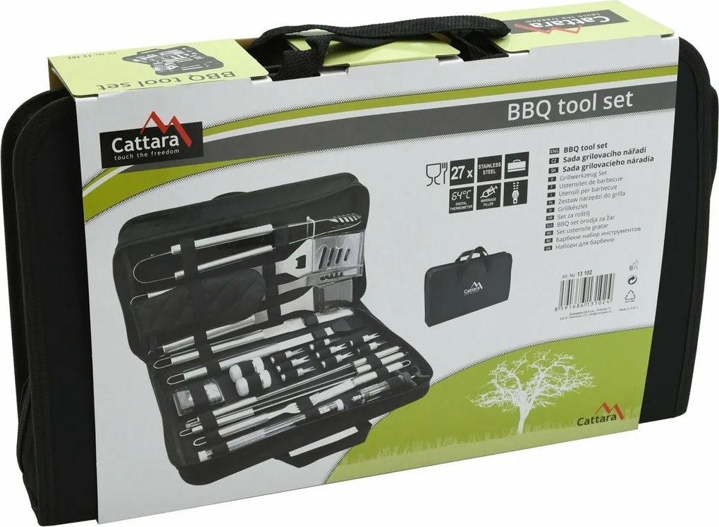 Cattara 13102 Zestaw narzędzi do grillowania, 27 szt.