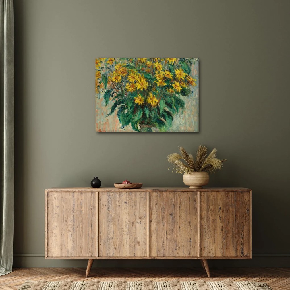 Obraz - Claude Monet, Jerusalem Artichoke Flowers, reprodukcje (70x50 cm)
