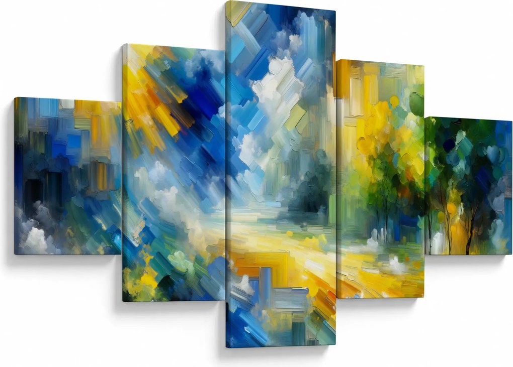 Obraz - Abstrakcyjny słoneczny dzień (125x70 cm)