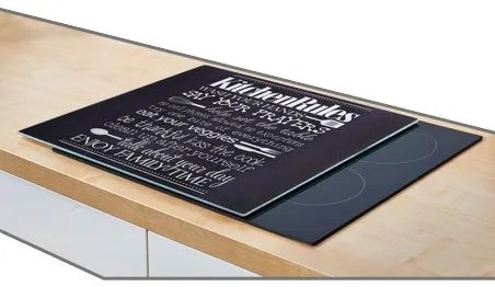 Szklana płyta ochronna KITCHEN RULES na kuchenkę – duża, ZELLER