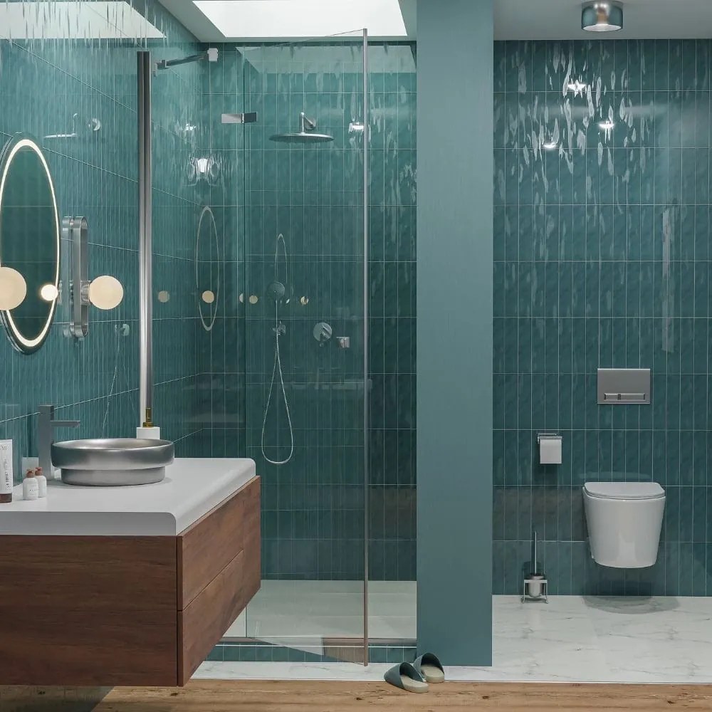 Drzwi prysznicowe uchylne 110 cm, szkło transparentne profile chromowane LAPAZ