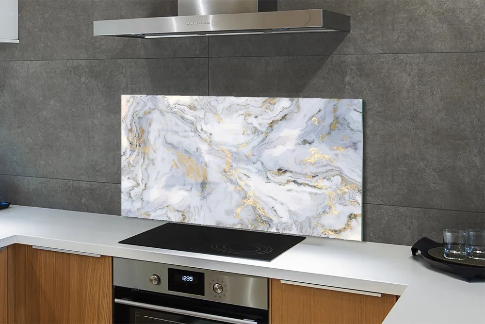 Panel szklany do Kuchni Ponadczasowa Ściana z Marmuru