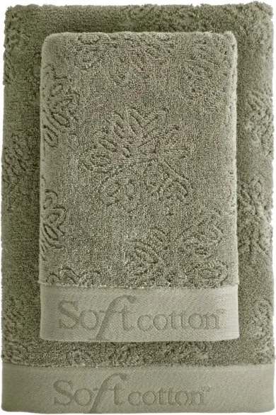 Ręcznik kąpielowy LEAF 75 x 150 cm Khaki