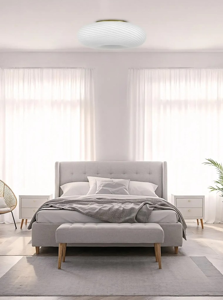 Lampa sufitowa plafon biało złoty do salonu Monarte 38
