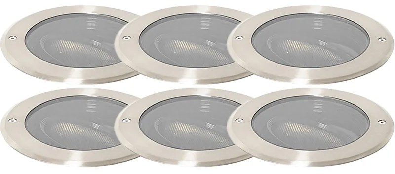 Zestaw 6 lamp naziemnych stalowych AR111 regulowane IP65 - Delux Honey