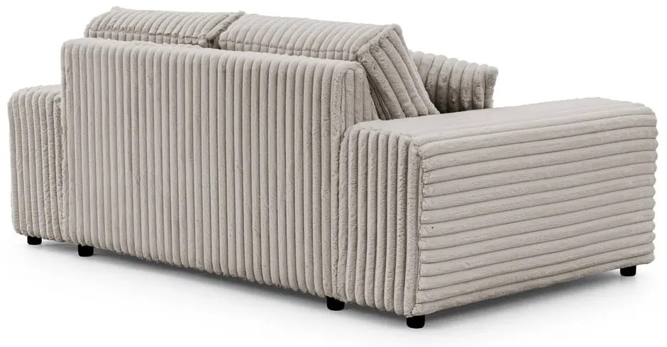 Jasnoszara sztruksowa sofa 178 cm Justin – Ropez