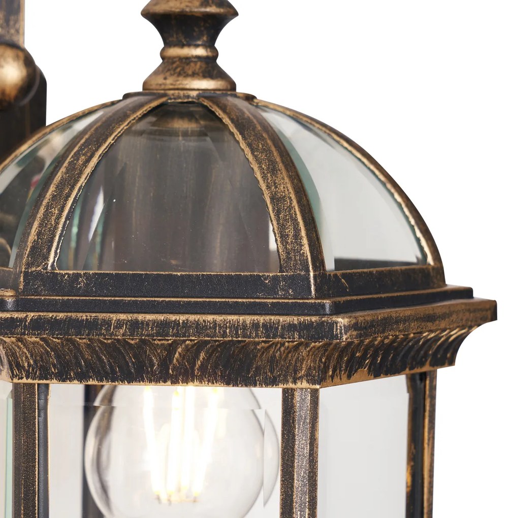 Zewnetrzna Klasyczna zewnętrzna lampa ścienna antyczne złoto IP44 - Glasgow klasyczny/Antyczny Oswietlenie zewnetrzne