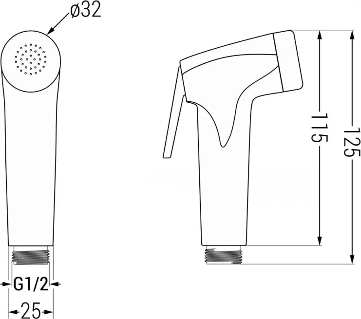 Mexen R-76 rączka bidetowa, chrom - 79576-00