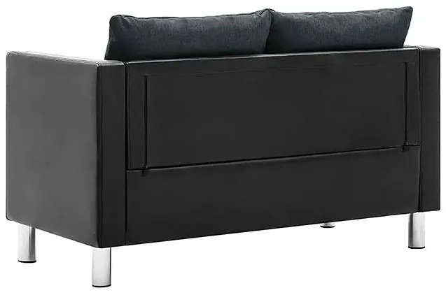 Atrakcyjna 2-osobowa sofa Karlo 2Q - czarno-ciemnoszara