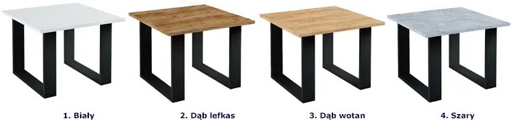 Minimalistyczny stolik kawowy biały - Leviosa 3X