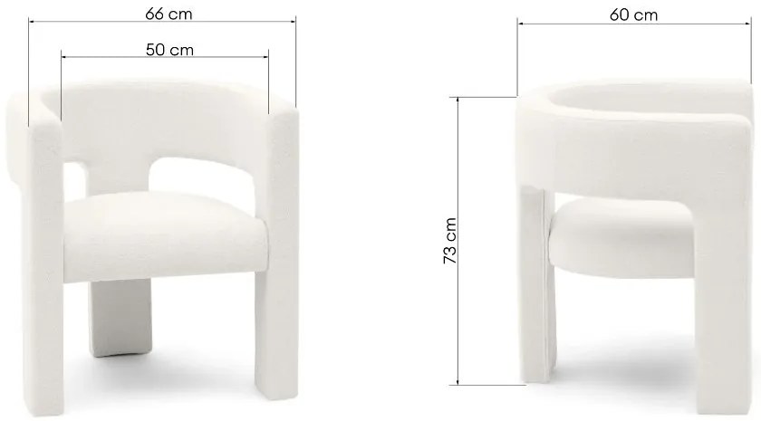 Biały designerski fotel ALPAH B