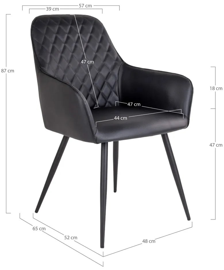 Czarne krzesła zestaw 2 szt. Harbo – House Nordic