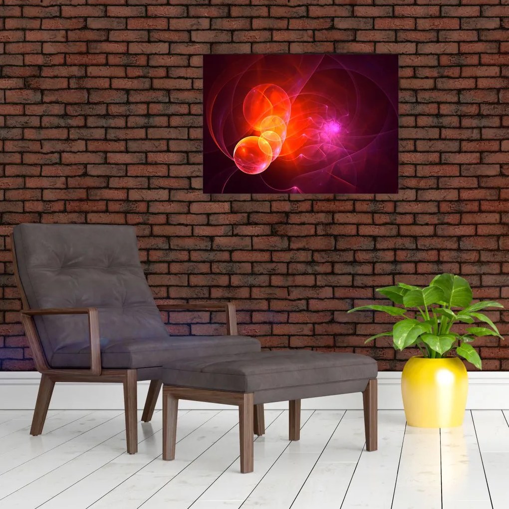 Nowoczesny obraz różowej abstrakcji (70x50 cm)