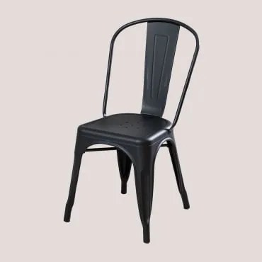 Zestaw 4 Krzeseł Do Jadalni Lix, Które Można Sztaplować Czarny Matowy - Sklum