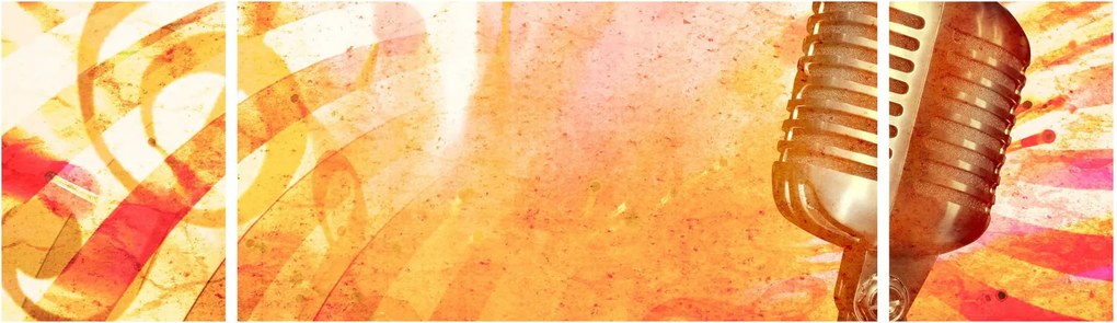 Obraz - Mikrofon retro (170x50 cm)
