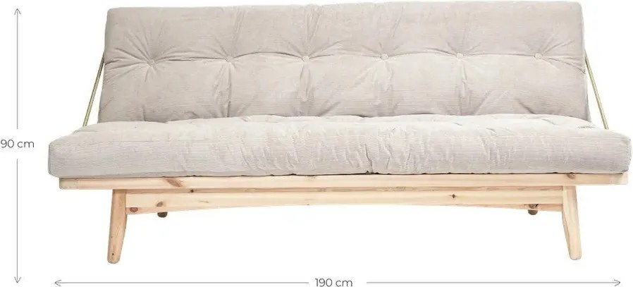 Sofa rozkładana Karup Folk Clear/Linen