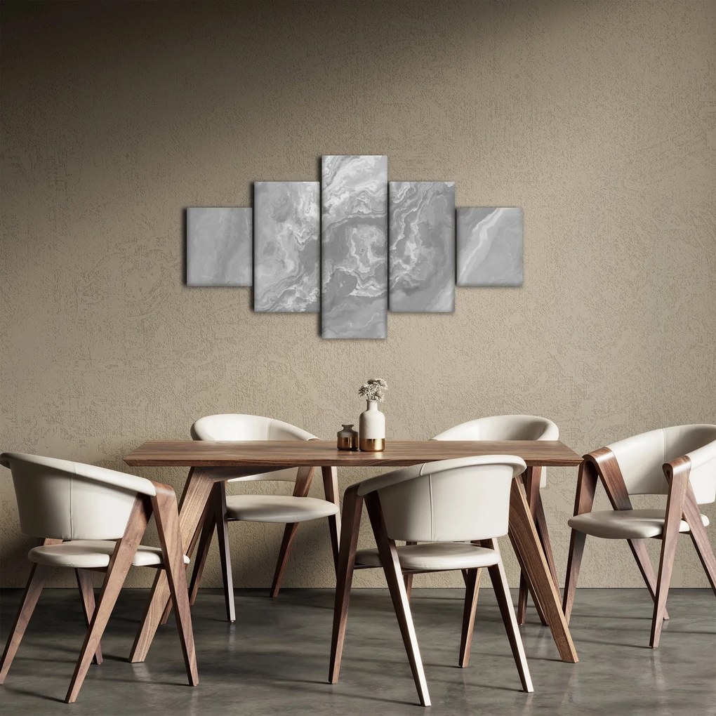 Obraz - Marmur w czerni i bieli (125x70 cm)