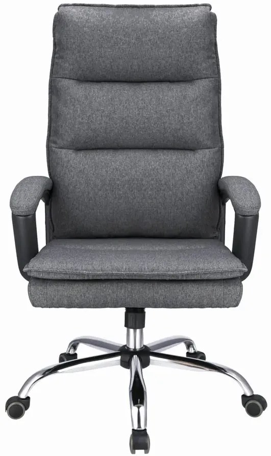 Ciemnoszary fotel biurowy z regulacją F1-K38