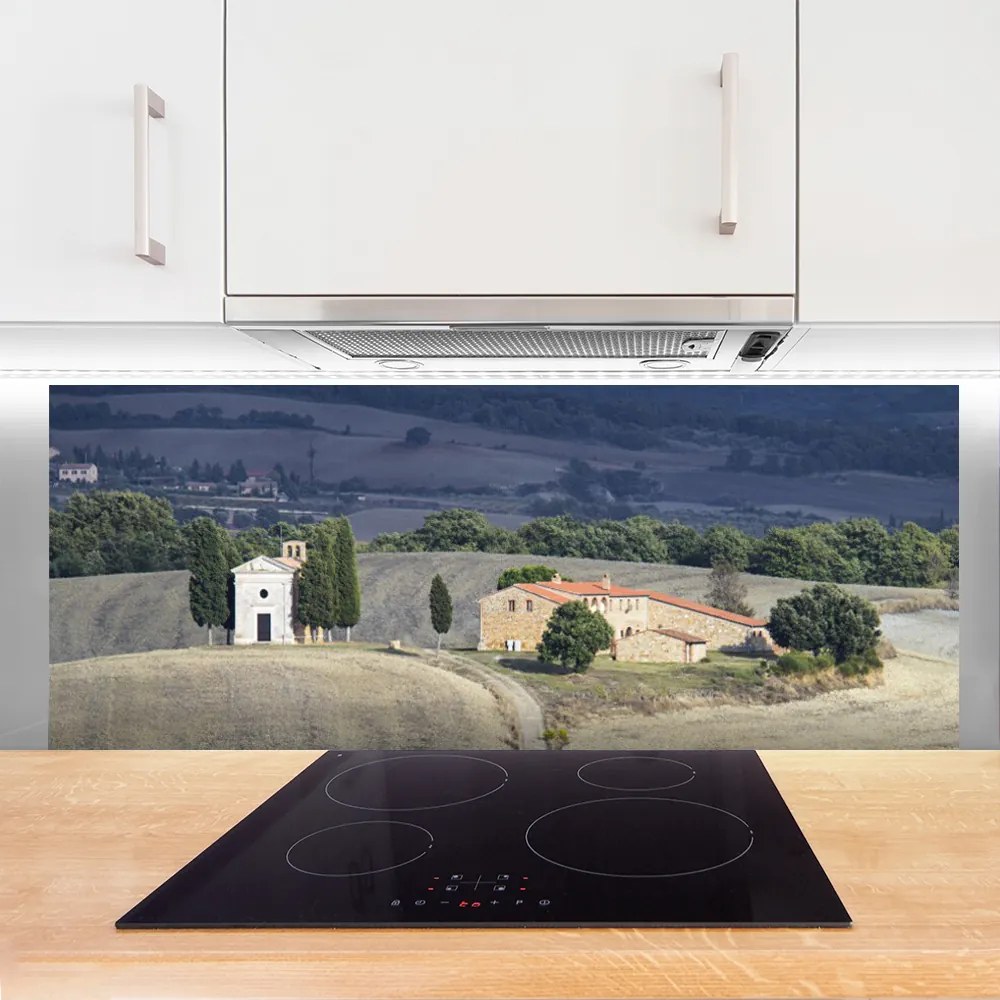 Panel nad blat kuchenny Pejzaż z Drzewami na Łące