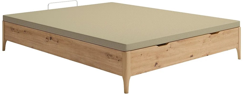 Łóżko ze skrzynią 160 x 200 cm - Jasny naturalny - VEONA de YSMÉE