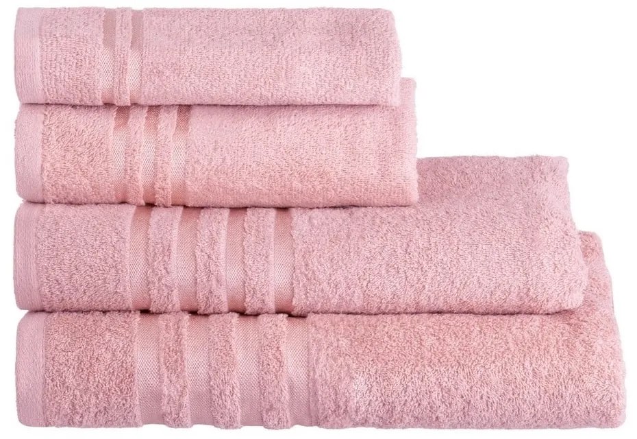Różowy bawełniany ręcznik frotte 50x100 cm Simple – Casa Selección
