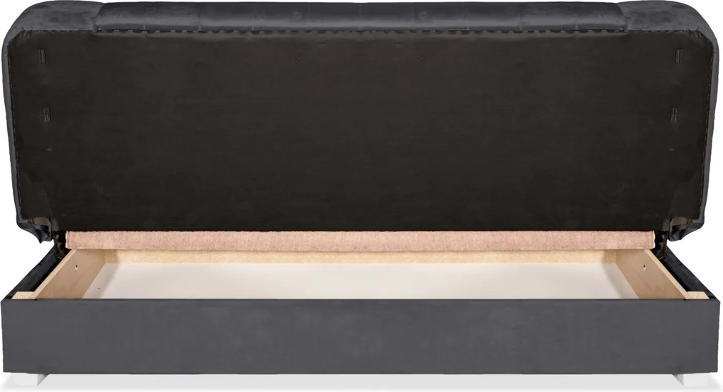 Sofa z Funkcją Spania PIANO 2 Rozkładana Wersalka Dwuosobowa Szara Nowoczesna do Salonu