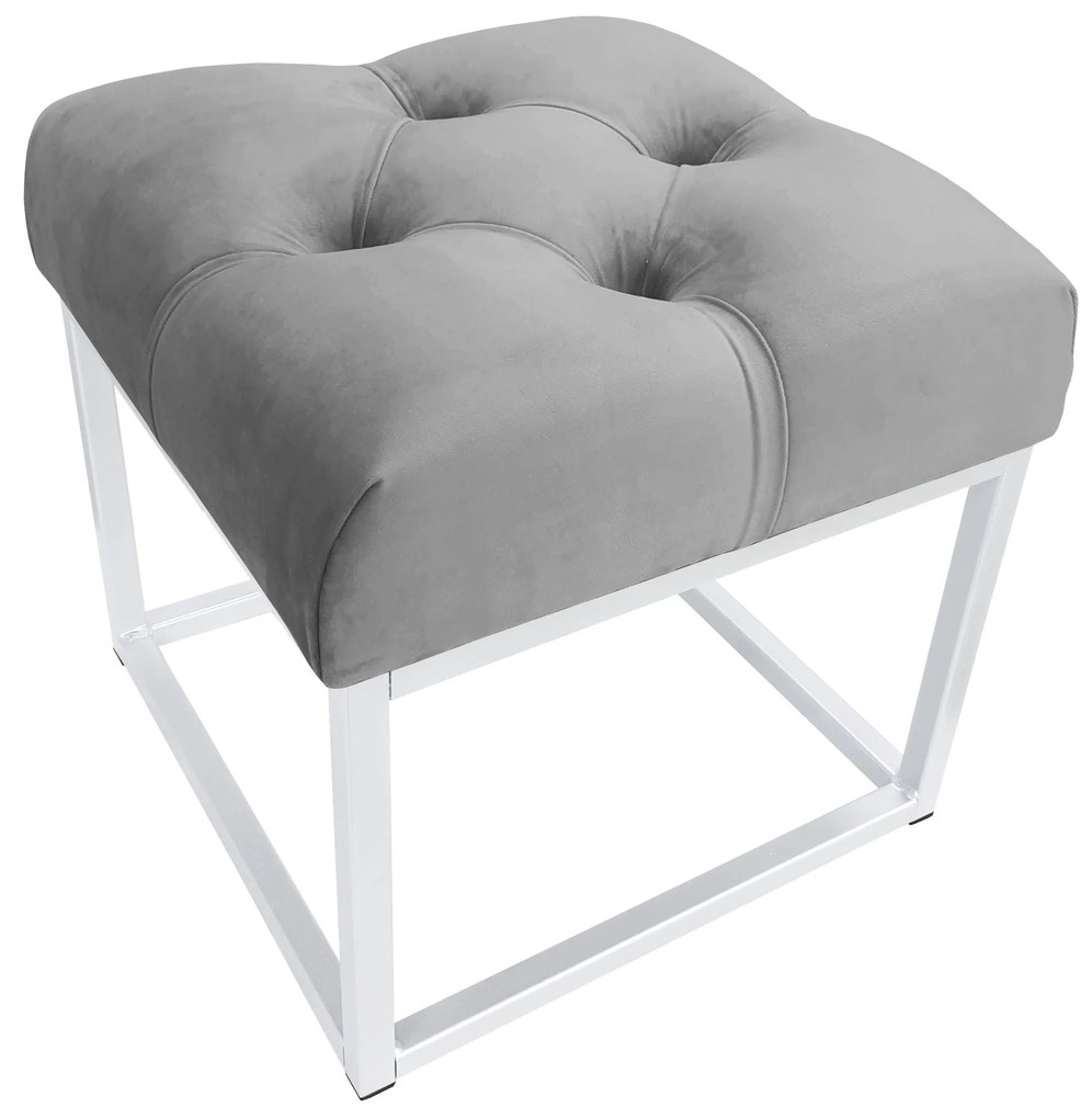 Pufa CHESTERFIELD LOFT ławka postawa biała MG17