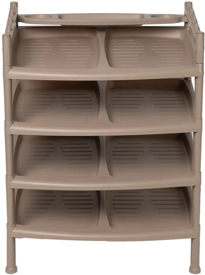 Szafka na buty 4 półki Brown 52 x 34 x 67 cm