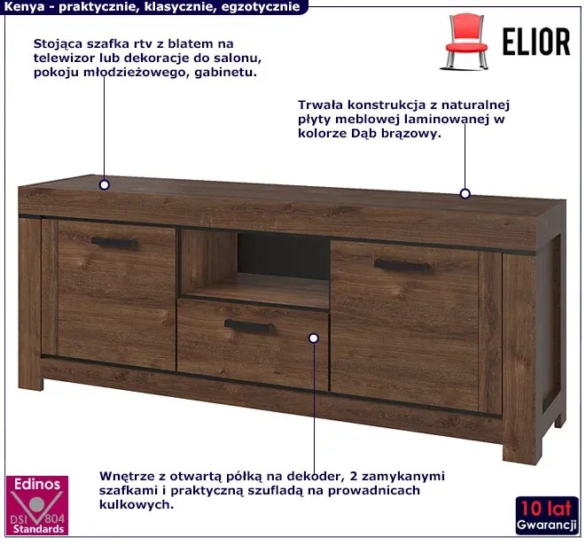 Stojąca szafka rtv do salonu - Samar 13X