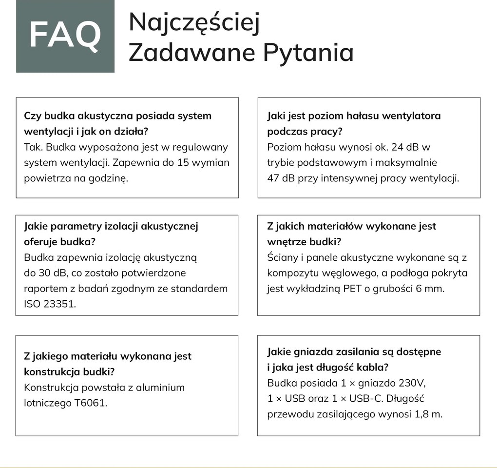 Budka akustyczna do biura INBOX 4-osobowa 2100 x 2200 x 1220 mm