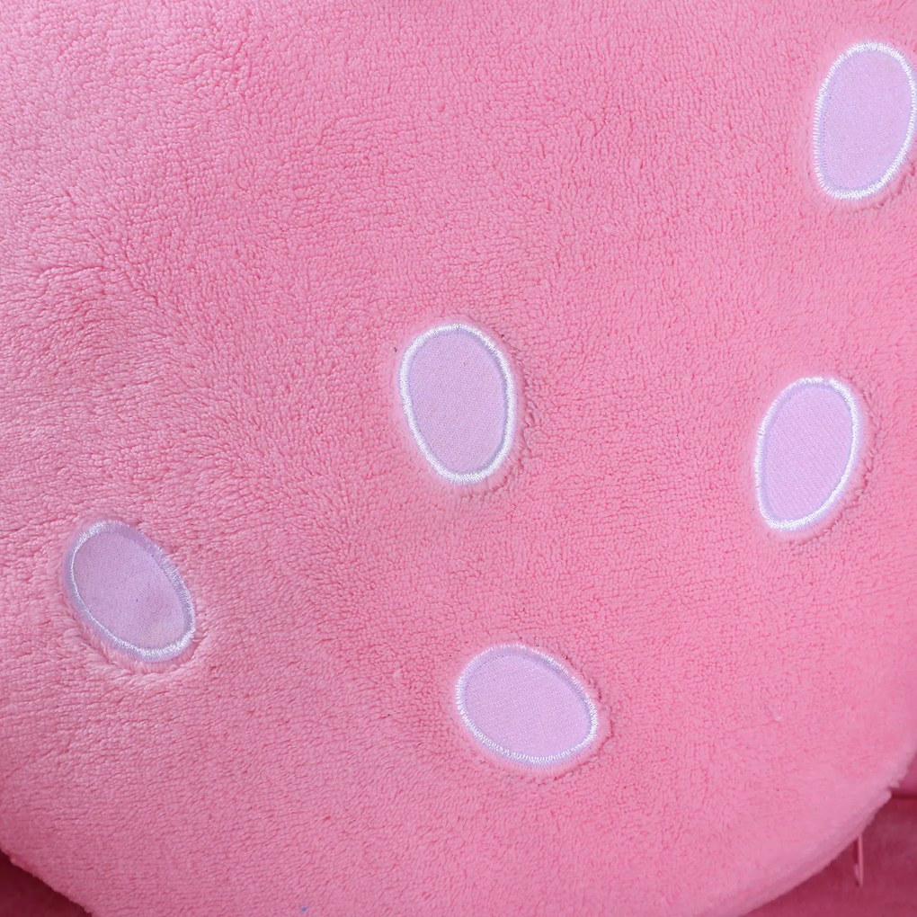 HOMCOM Sofa dziecięca fotel dziecięcy sofa kanapa dzieci pokój dziecięcy sofa dwuosobowa sofa z motywem truskawek