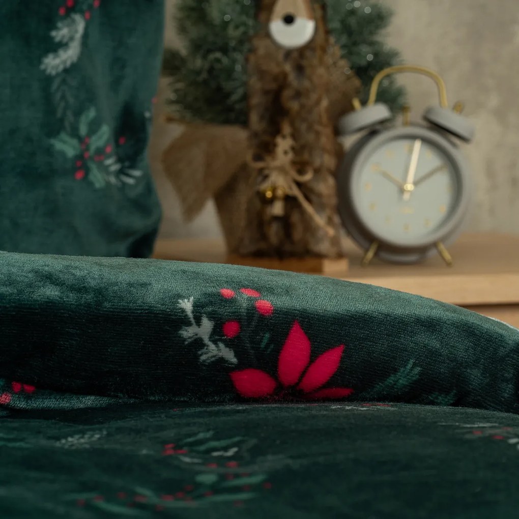 4Home Pościel mikroflanela Poinsettia, 160 x 200 cm, 70 x 80 cm