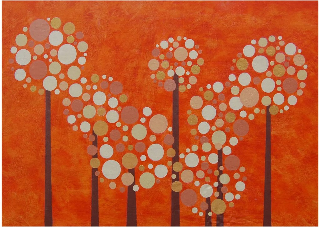 Obraz - Pomarańczowy las (70x50 cm)