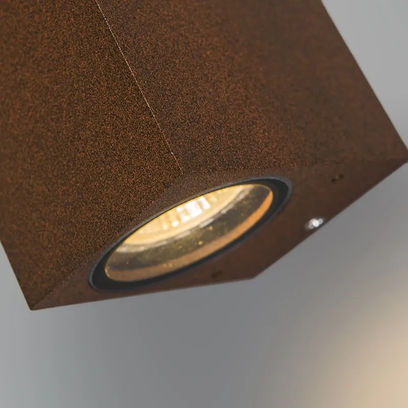 Zewnetrzna Zestaw 2 lamp ściennych w stylu industrialnym brązowo-rdzawy 2-światła IP44 - BalenoWiejski/ Rustykalny / Vintage Oswietlenie zewnetrzne