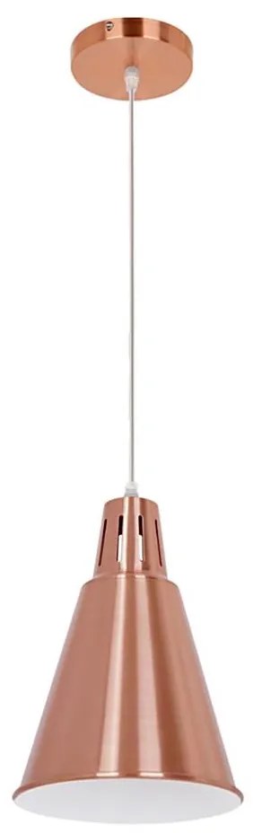 Klausen KL 6239 - Lampa wisząca SHADE 1xE27/15W/230V miedziana