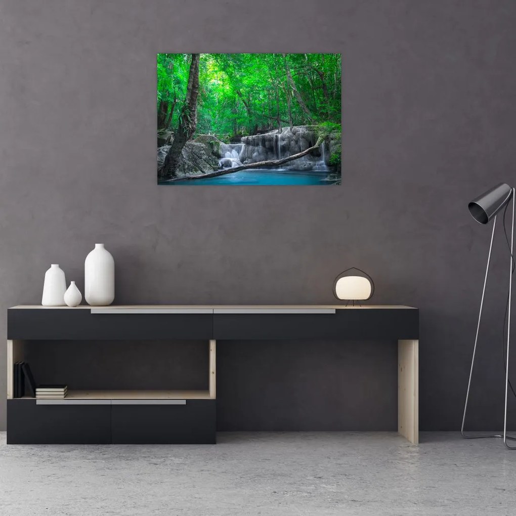 Obraz - Wodospad Erawan, Kanchanaburi, Tajlandia (70x50 cm)