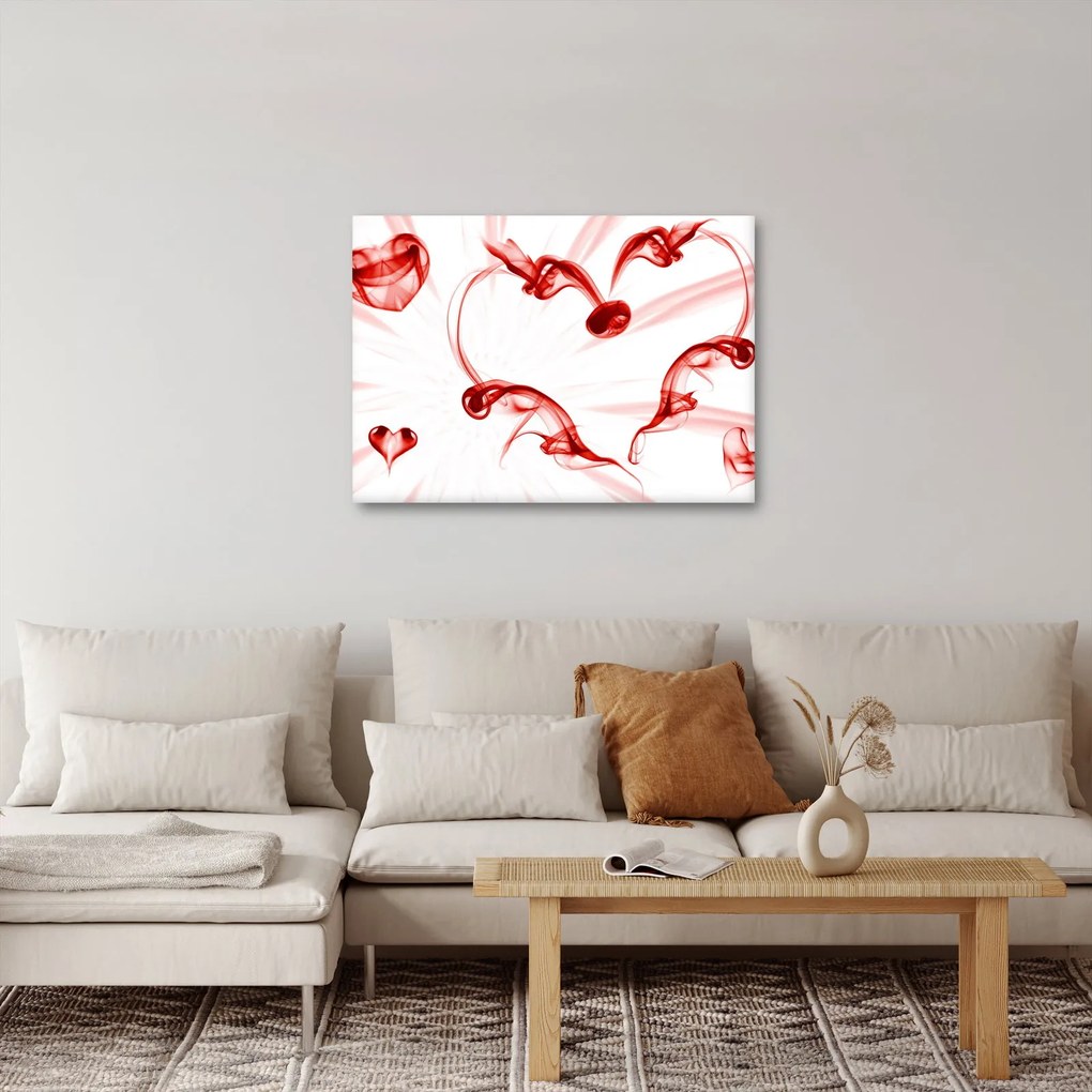 Obraz serce z dymu (70x50 cm)