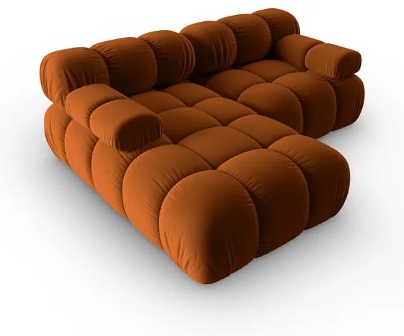 Pomarańczowa aksamitna sofa 191 cm Bellis – Micadoni Home