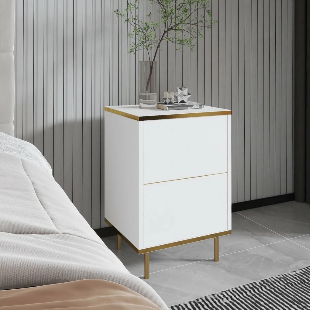 Szafka nocna Imaj White and Gold