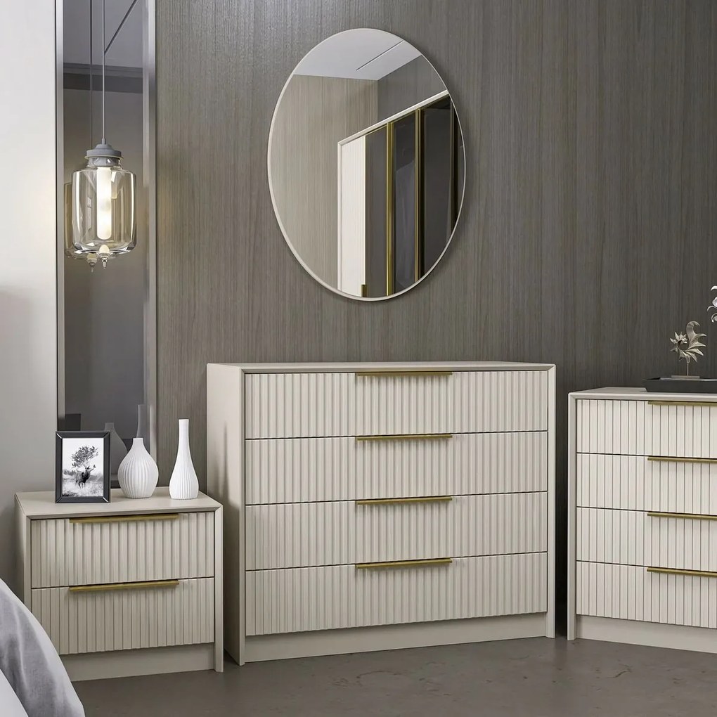 Komoda z lustrem Kale Beige