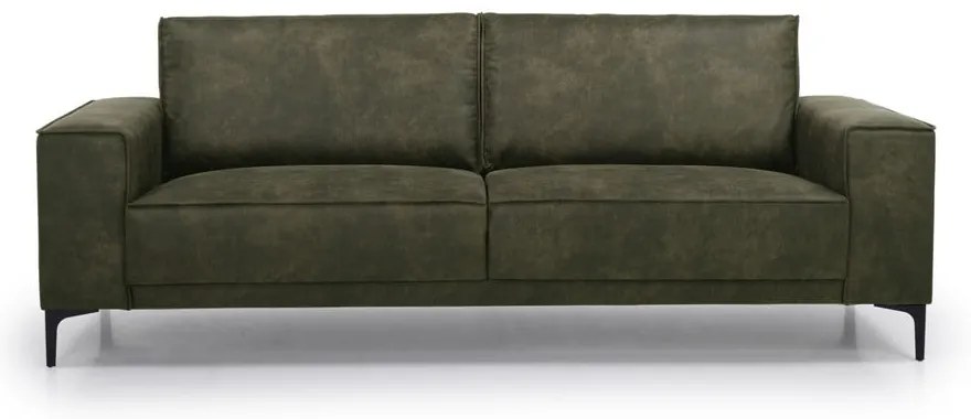 Zielona sofa z imitacji skóry 224 cm Copenhagen – Scandic
