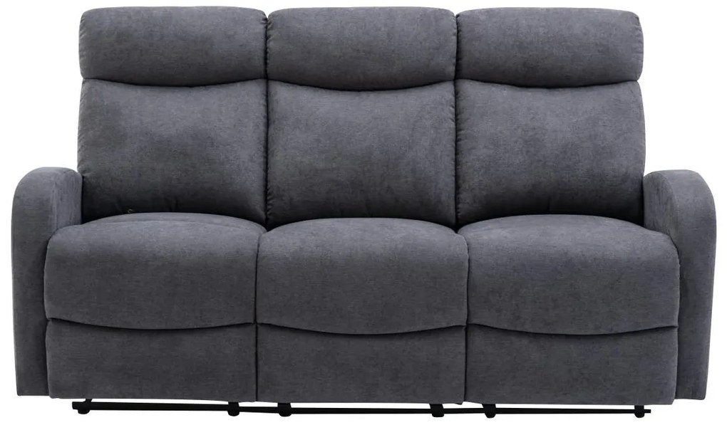 Kanapa 3+2 z funkcją relax z szarej tkaniny EVELYN
