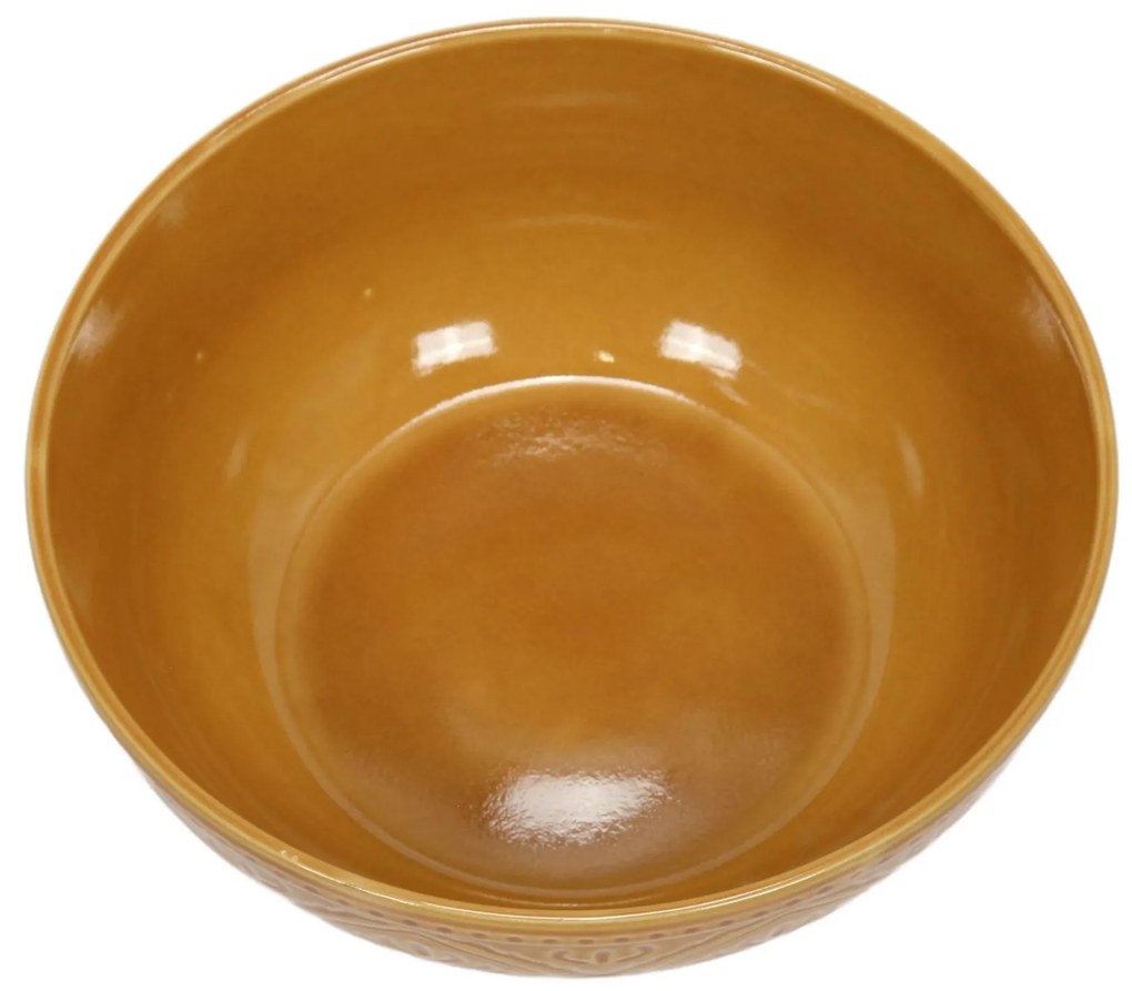 Ceramiczna miska ze żłobionym wzorem, 1900 ml