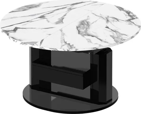 Regulowany ławostół z szufladą Primo Max imitacja marmuru połysk