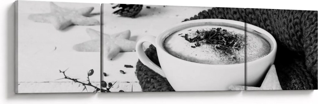 Obraz - Zimowe cappuccino (170x50 cm)