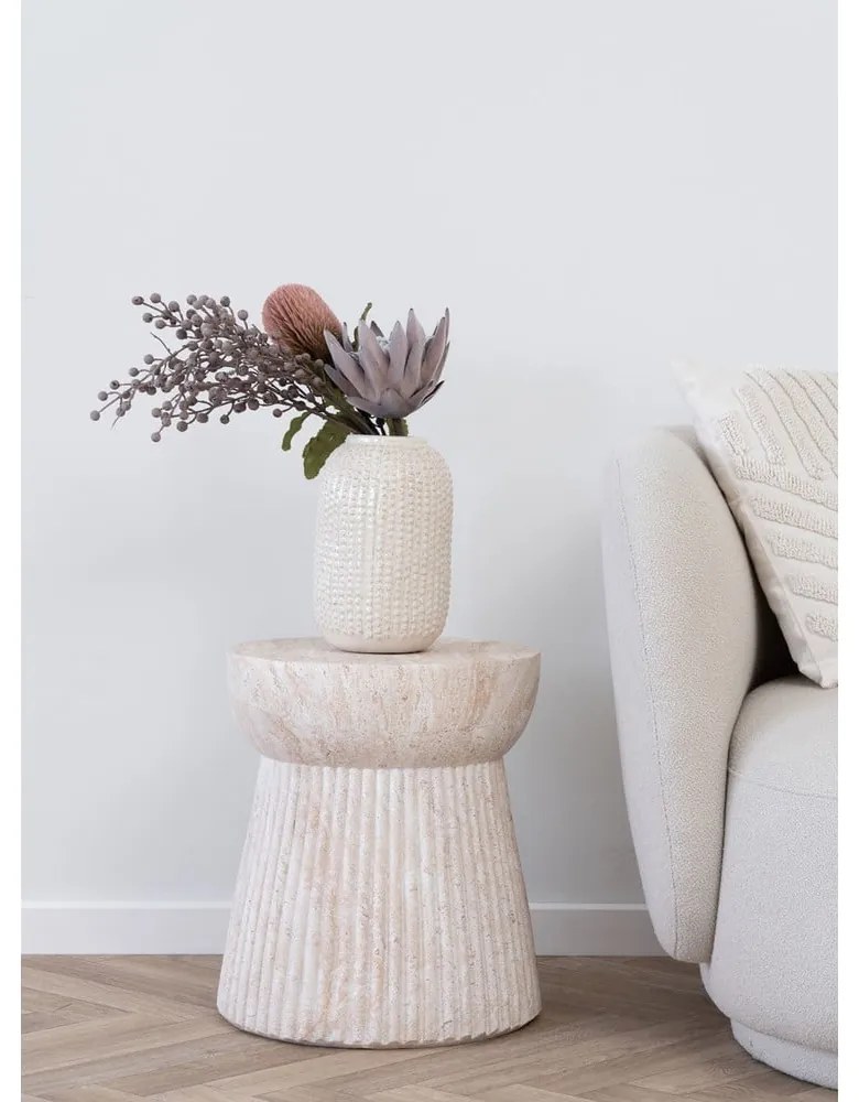 Kamienny okrągły stolik ogrodowy ø 37 cm Bonn – House Nordic