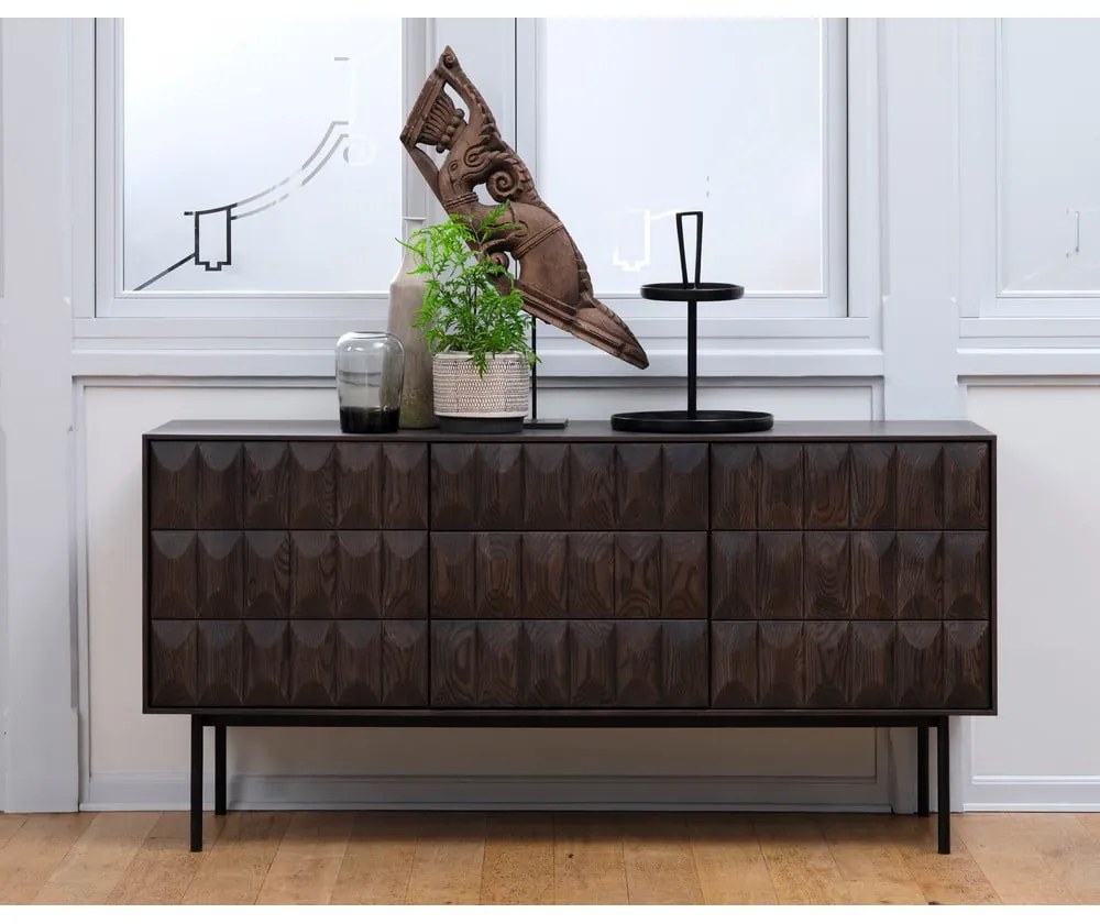 Brązowa komoda Unique Furniture Latina, dł. 160 cm